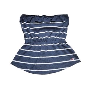 NWT Hollister - Tube Top, Size Medium, Blue & White Stripped